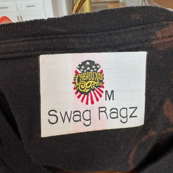 1974 Vintage Aerosmith Distressed + Embellished Black and Orange Medium Tank T9 - Picture 5 of 10